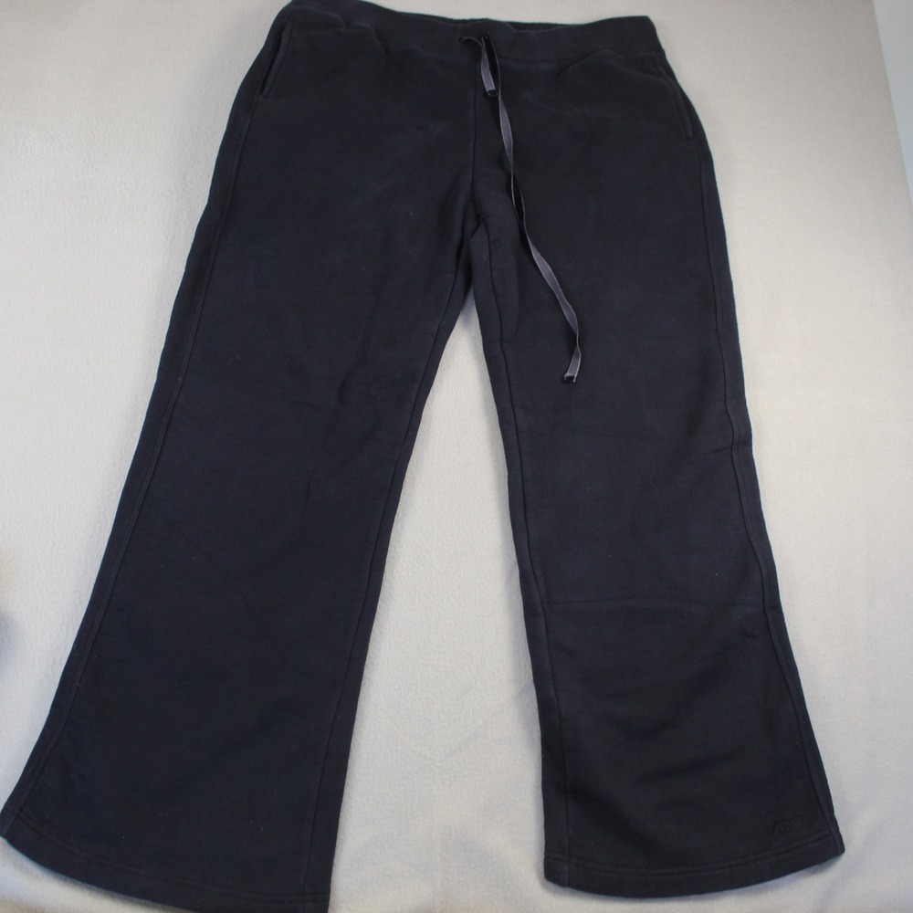 Reebok Tracksuit Set Women Large Black Zip Hoodie Wide Leg Sweatpants RBK - Picture 16 of 16